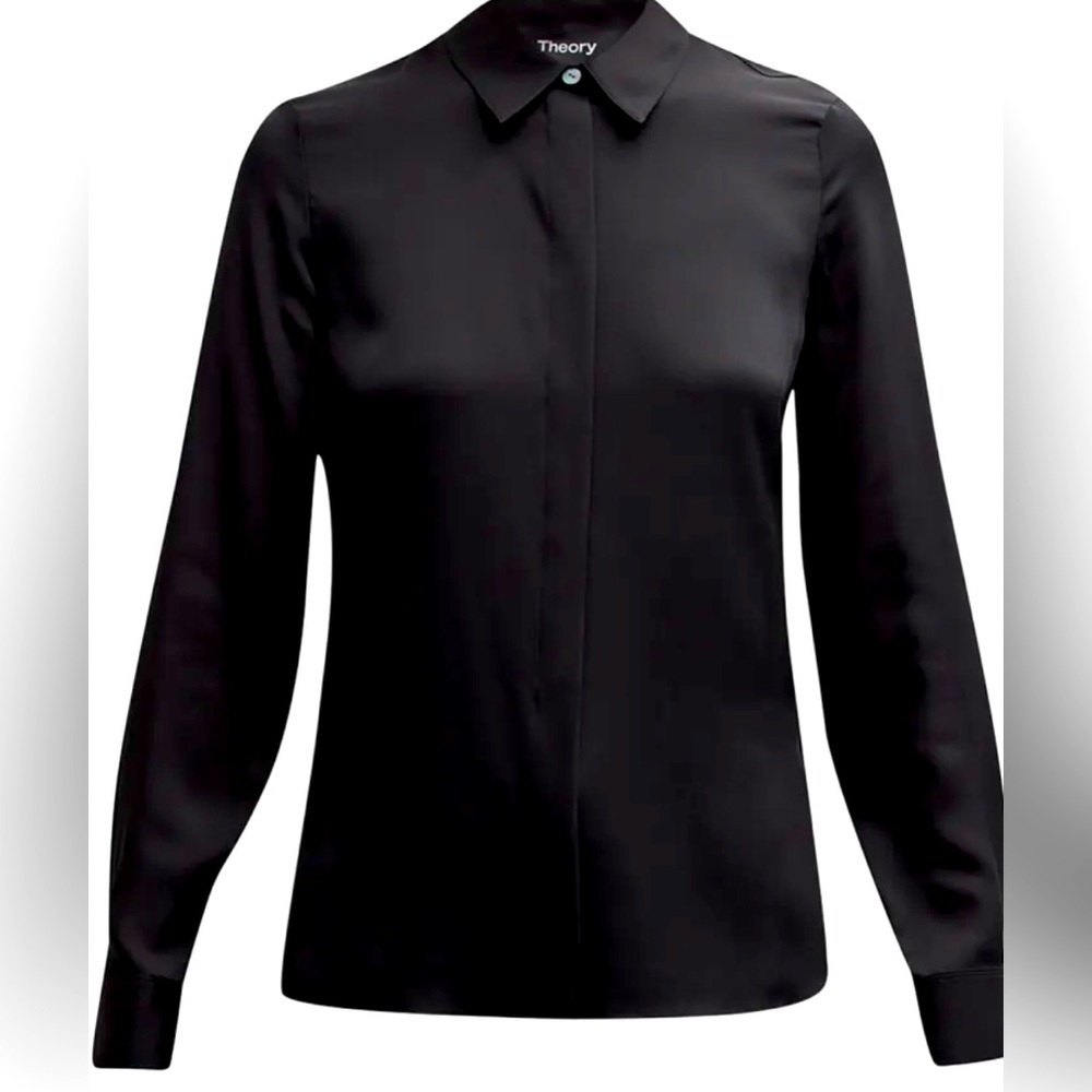 Theory Silk Button Down Long Sleeve NWT